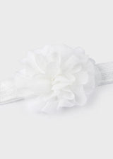 Mayoral Off White Headband and hairclip set newborn girl 9500
