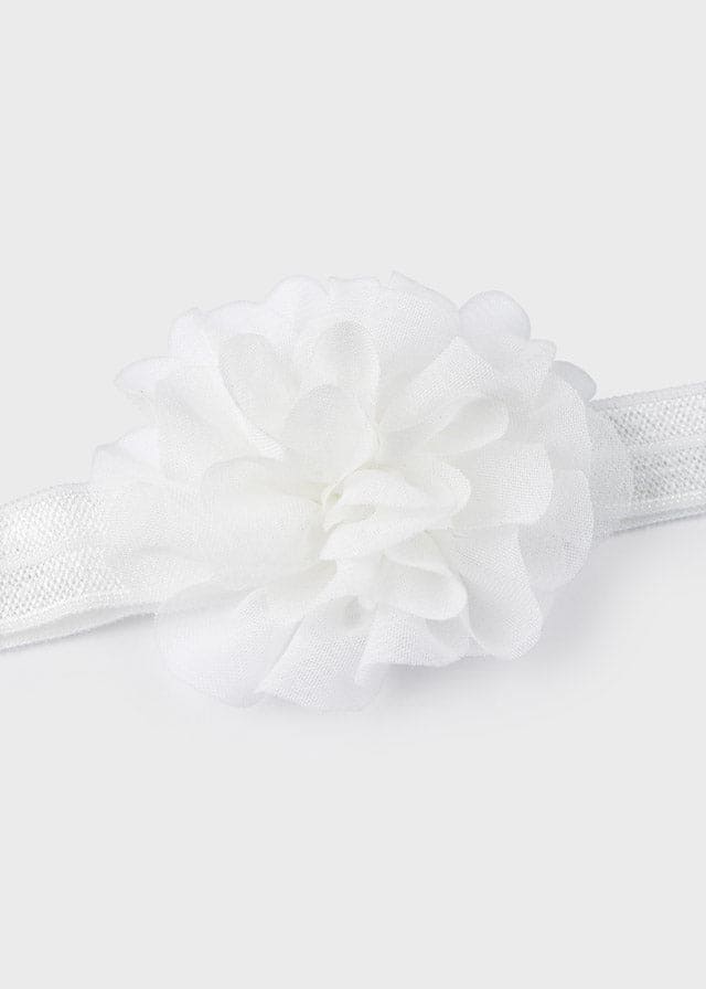 Mayoral Off White Headband and hairclip set newborn girl 9500