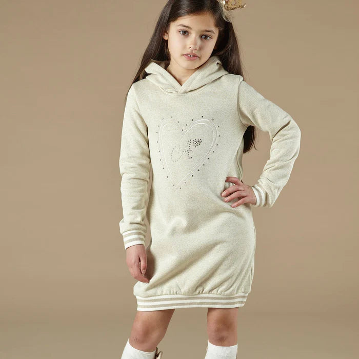 A Dee Pippa Gold Lurex Sparkle Hoody Dress