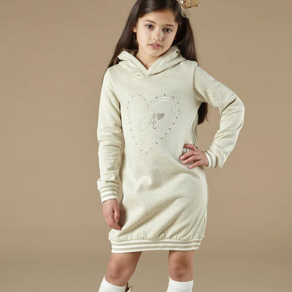 A Dee Pippa Gold Lurex Sparkle Hoody Dress