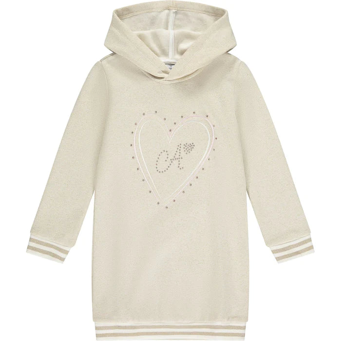 A Dee Pippa Gold Lurex Sparkle Hoody Dress
