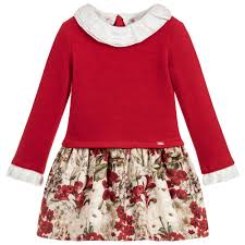 Mayoral Red Floral Dress - 4946