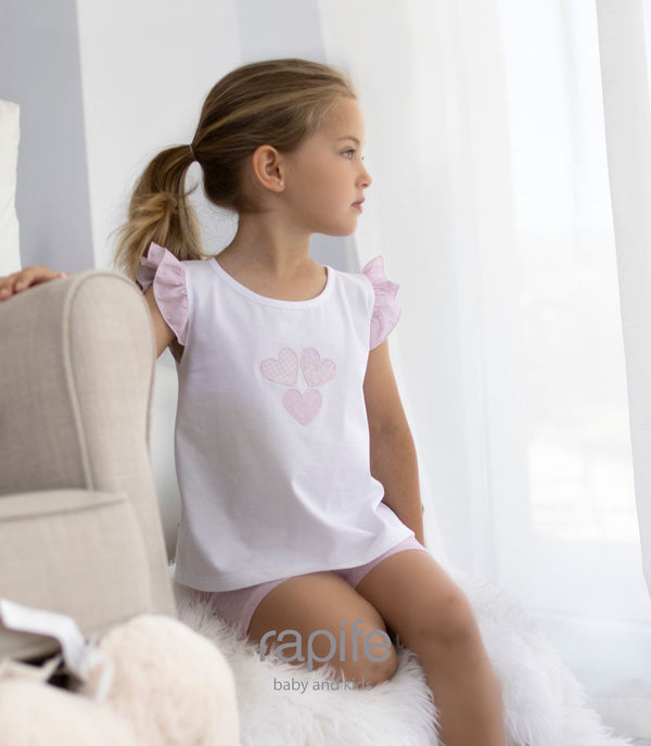 Rapife Girls Love Heart Shorts Set - 4251