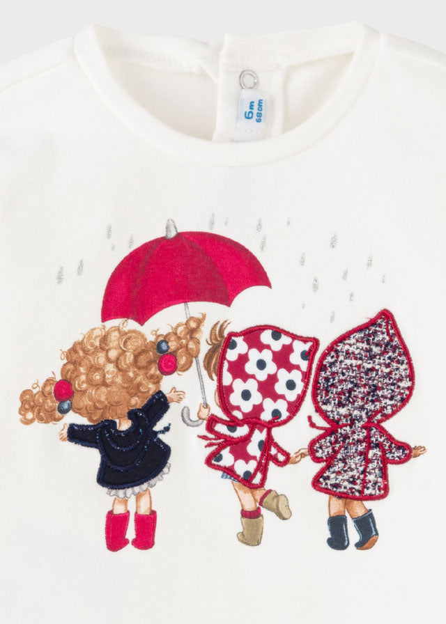 Mayoral Knit shorts and long sleeve t-shirt for girls 2226