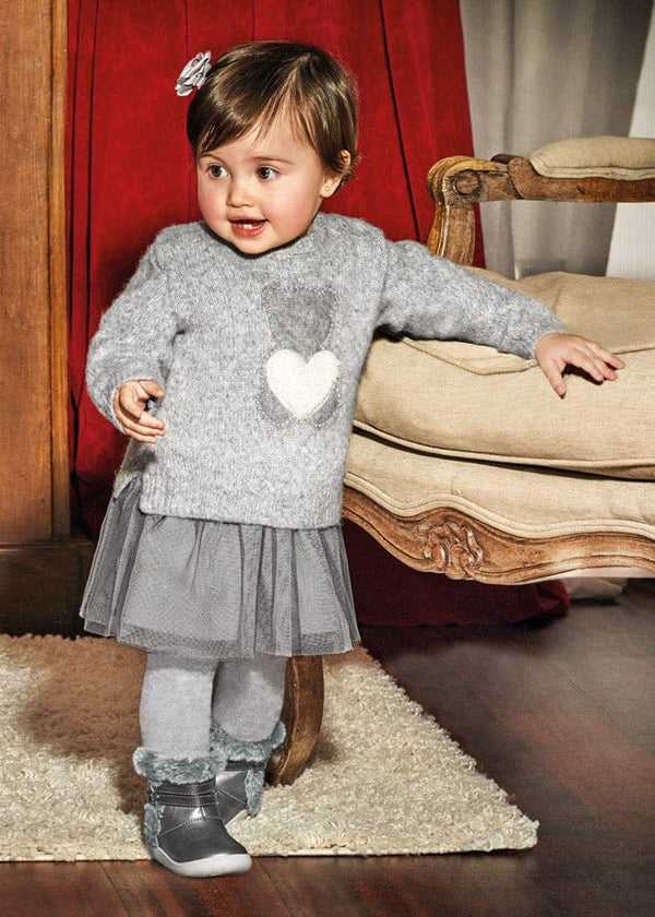 Mayoral *Knitted dress with tulle skirt baby 2941