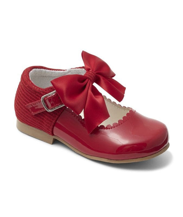 Sevva - Kristy Red Patent Glitter Bow Shoes