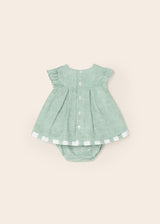 Mayoral Baby Girls Linen Dress With Matching Knickers 1821