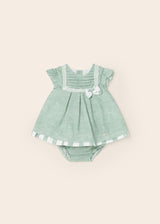 Mayoral Baby Girls Linen Dress With Matching Knickers 1821