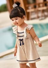 Mayoral girls Linen ruffle jumpsuit - 1893