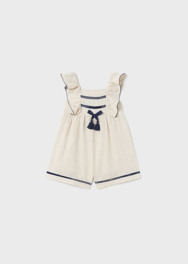 Mayoral girls Linen ruffle jumpsuit - 1893
