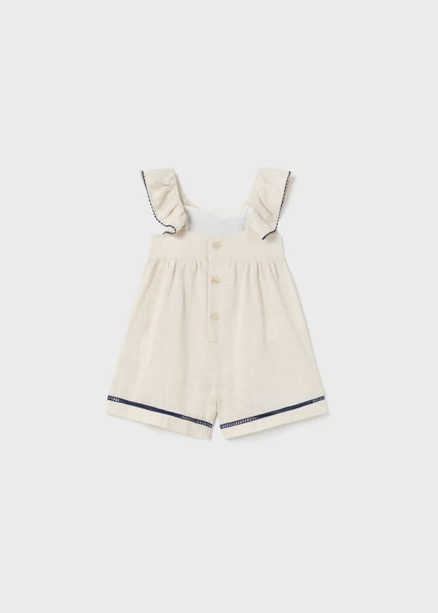 Mayoral girls Linen ruffle jumpsuit - 1893