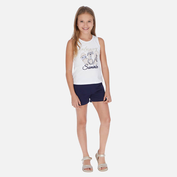 Mayoral Teenage Girls Shorts Set - 6264 - navy
