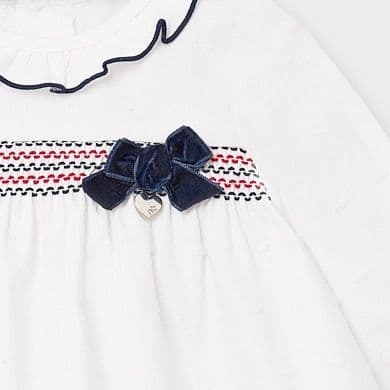 Mayoral Baby Girls Smocked Blouse & Tartan Jam Pants Set - 2213
