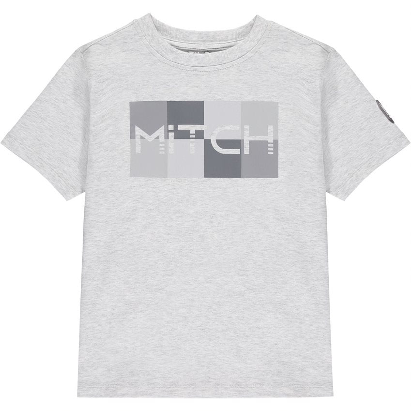 MiTCH -Older Boys White Squares T-shirt & Piping Shorts Set