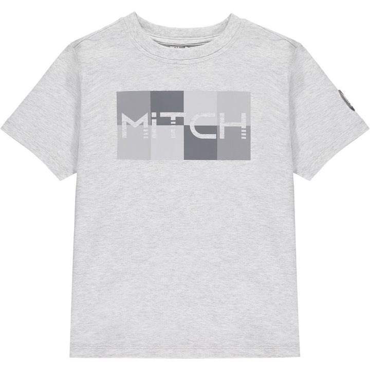 MiTCH -Older Boys White Squares T-shirt & Piping Shorts Set