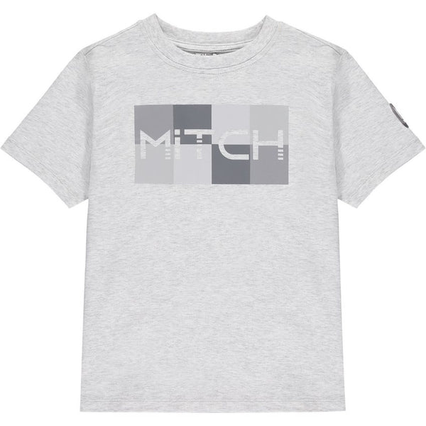 MiTCH -Older Boys White Squares T-shirt & Piping Shorts Set