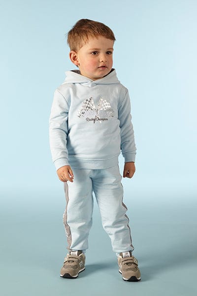 Mitch & Son Racing Champ – Pale Blue Enrico Flag Graphic Hooded Set