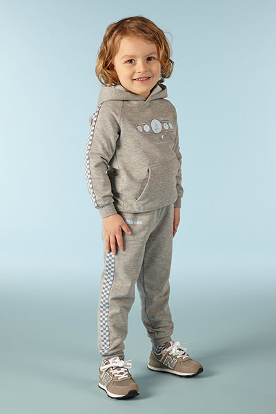Mitch & Son Racing Champ – Boys Grey Marl 'Euan' Car Dial Tracksuit