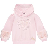 A Dee Paris Pale Pink Faux Fur Heart Tracksuit