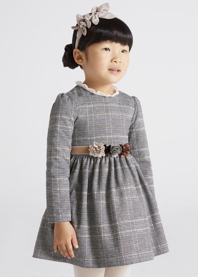 Mayoral *Long Sleeved Winter Dress With Belt - 4958