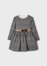Mayoral *Long Sleeved Winter Dress With Belt - 4958