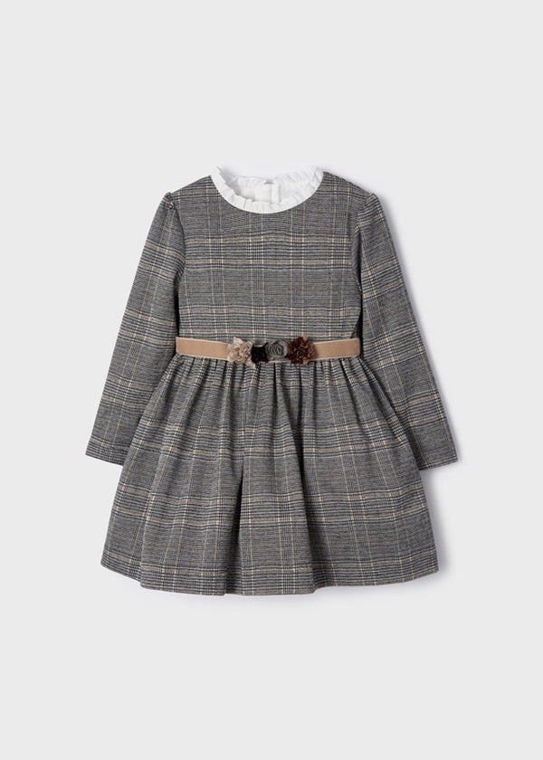 Mayoral *Long Sleeved Winter Dress With Belt - 4958