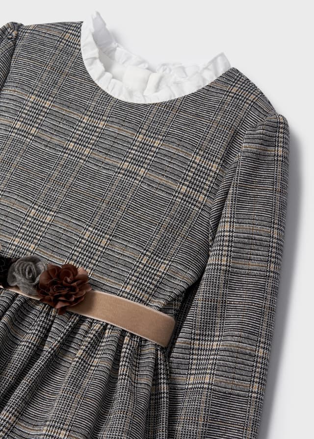 Mayoral *Long Sleeved Winter Dress With Belt - 4958