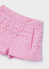 Mayoral Perforated Bermuda Shorts set - 1246 - Rose Pink