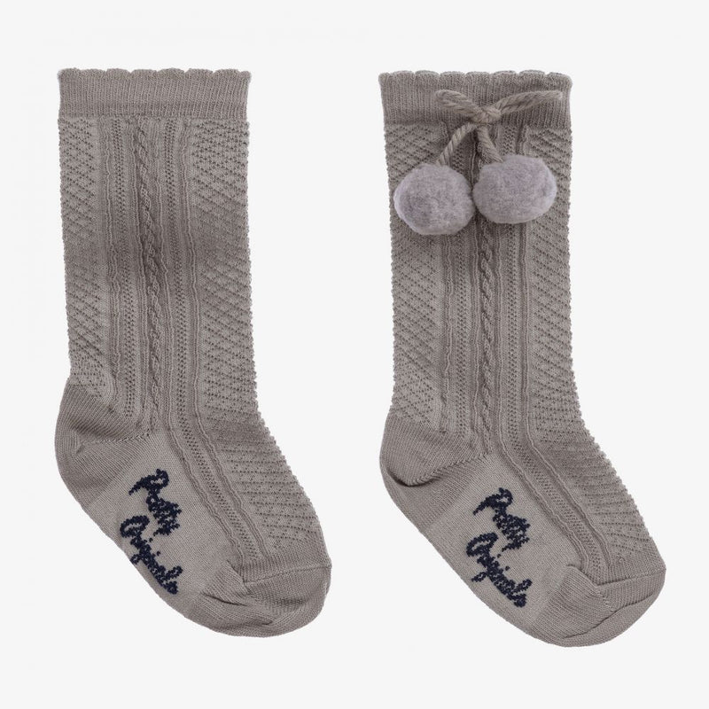 Pretty Originals Unisex Pom Pom Knee High Socks SP50201 Bella Sienna