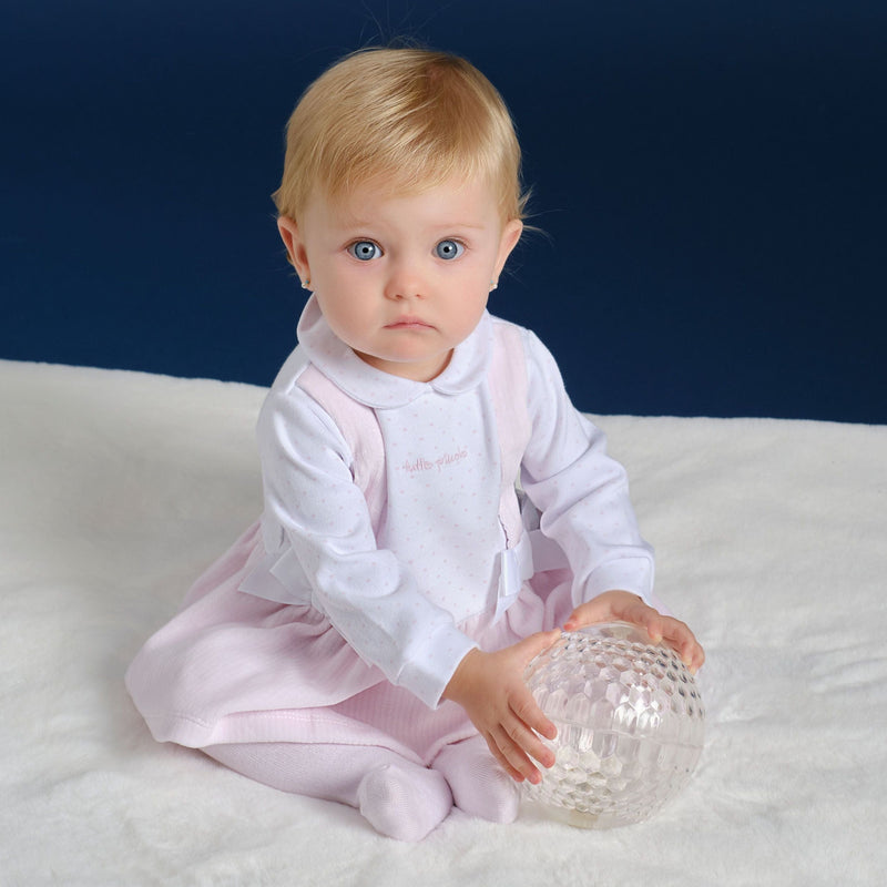 Tutto Piccolo Pink & White Dress - 9783