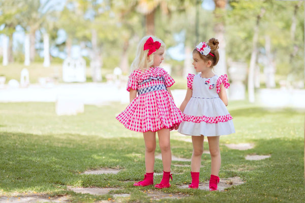 Miranda White, Red & Navy Dress - 241 V