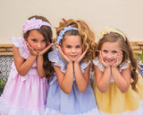 Babine Blue & White Gingham Dress With Bows & Cut Out Back - 2322809
