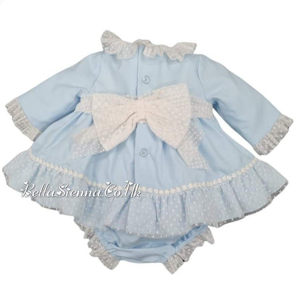 Dolce Petit Baby Blue Dress, Pants & Bonnet Set - 2022 VBG