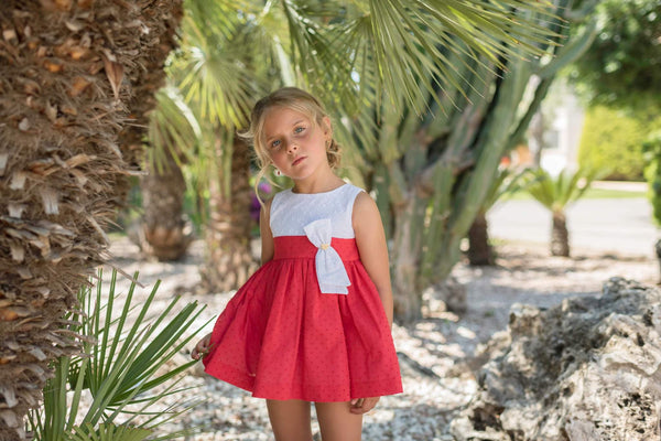 Dolce Petit Red & White Summer Dress - 2299