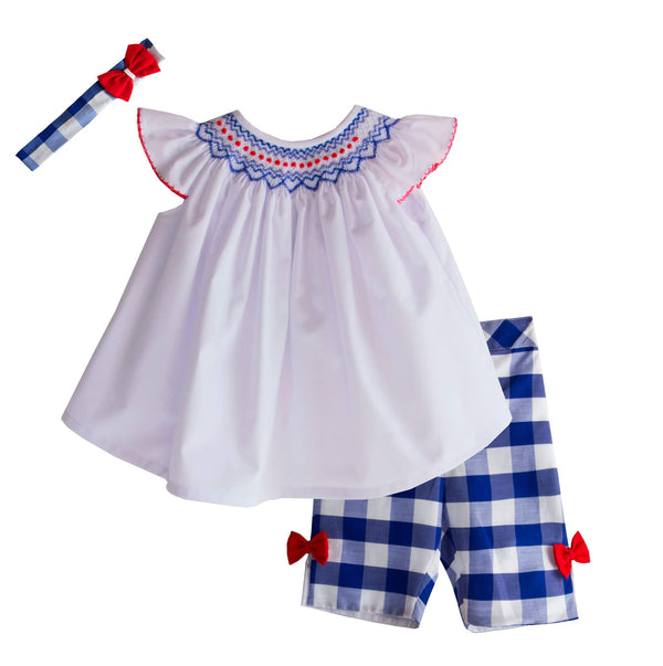 Pretty Originals Smocked Top & Leggings Set With Matching Headband - BD02050