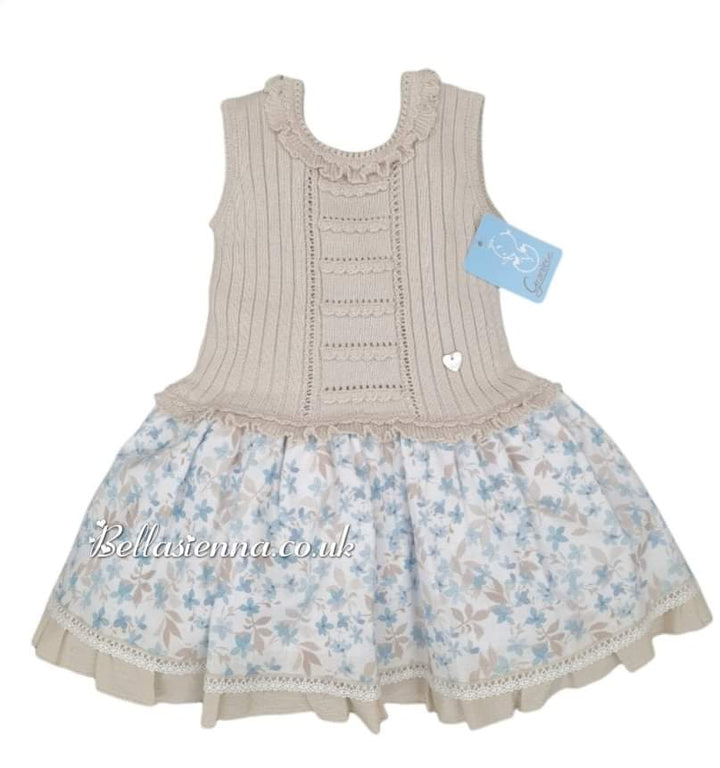 Granlei Beige & Teal Dress - 122-414