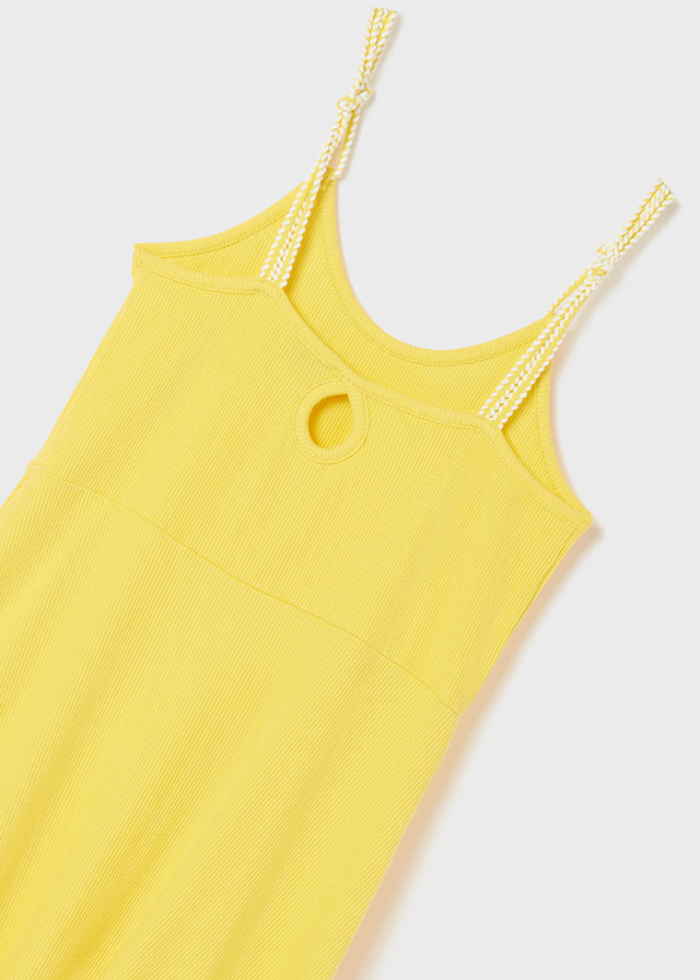 Mayoral Yellow Rib Older Girls Summer Sun Dress - 6987 - Mimosa