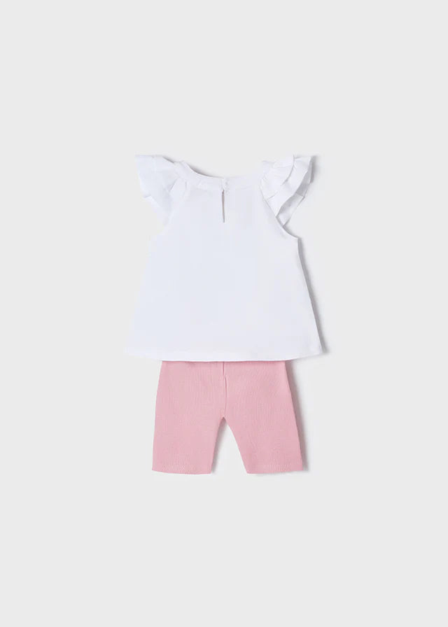 Mayoral Rib Leggings Set - Rosa Pink - 1724