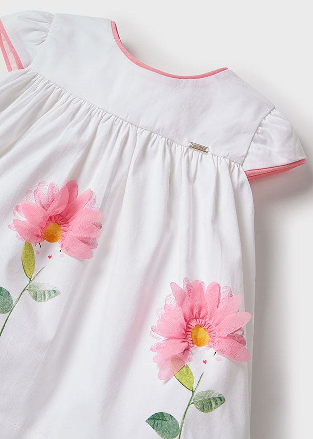 Mayoral White & Pink Dress - 1907 - Summer