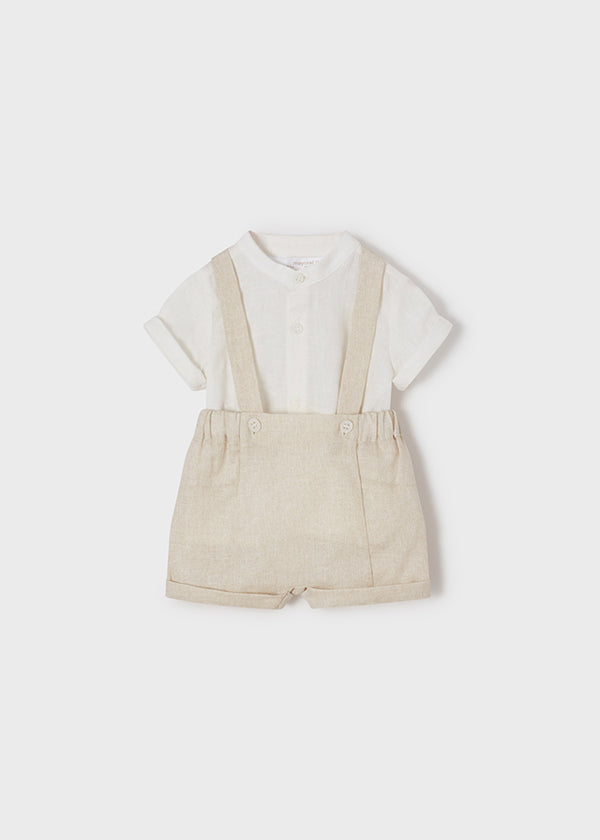 Mayoral Beige Shorts Set with braces - 1215