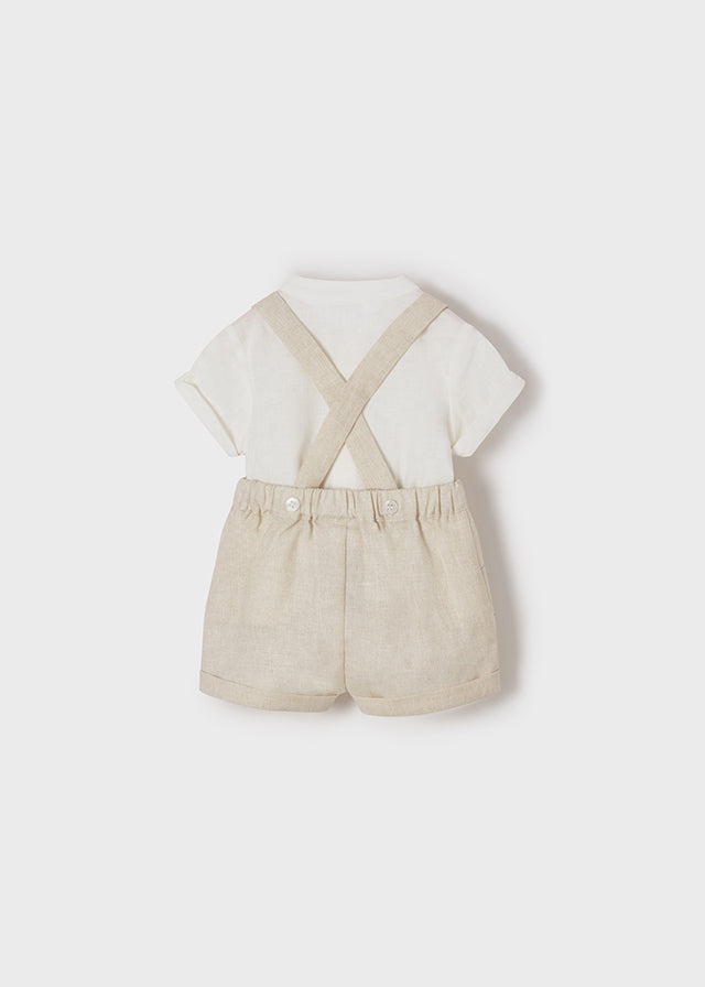Mayoral Beige Shorts Set with braces - 1215