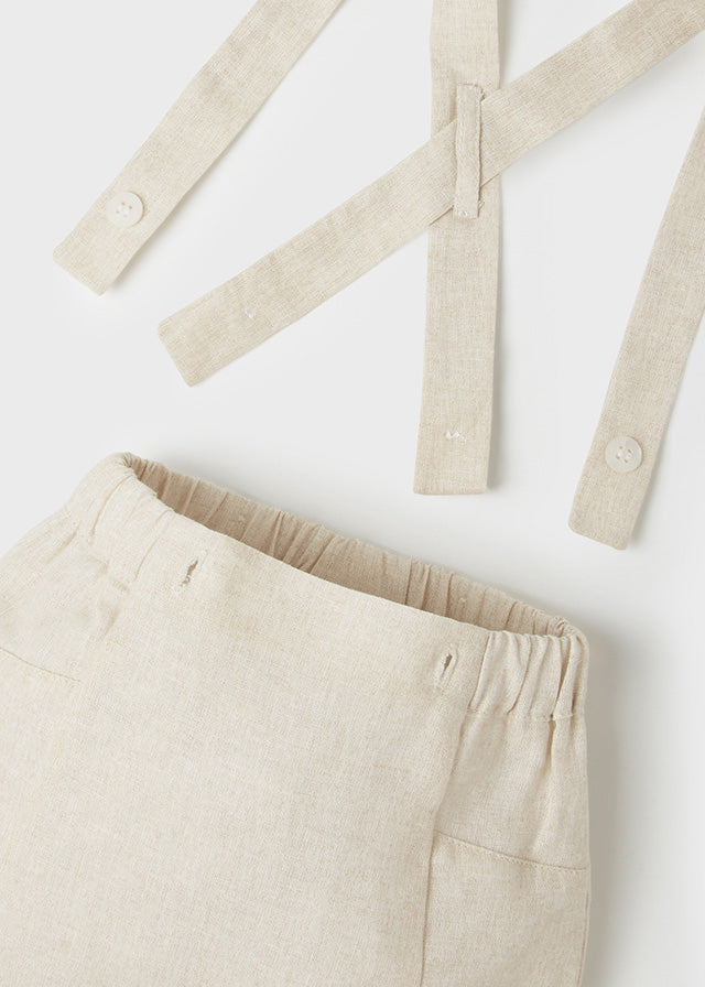 Mayoral Beige Shorts Set with braces - 1215