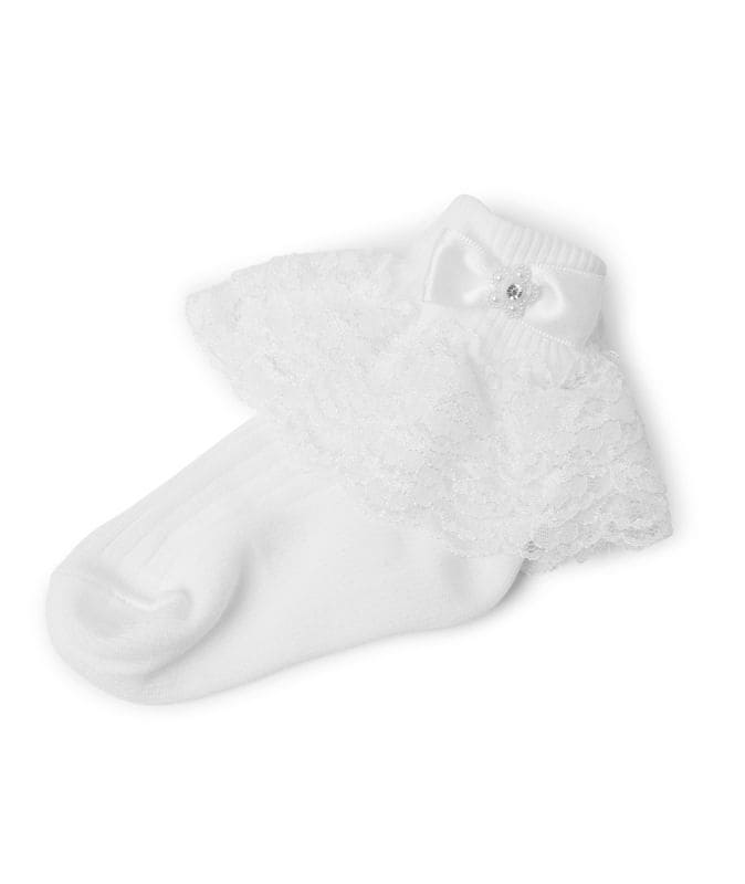 White Frilly Ankle Socks