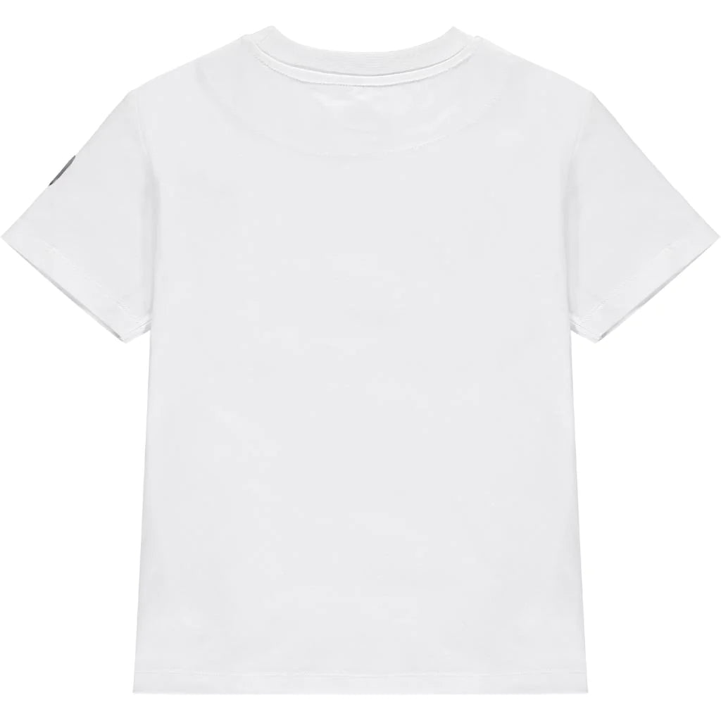 MiTCH -Older Boys White Squares T-shirt & Piping Shorts Set