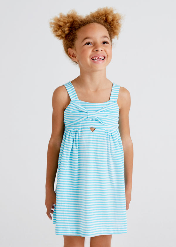 Mayoral Turquoise Striped Summer Sun Dress - 3949