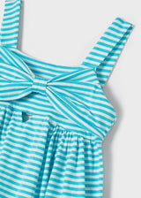 Mayoral Turquoise Striped Summer Sun Dress - 3949