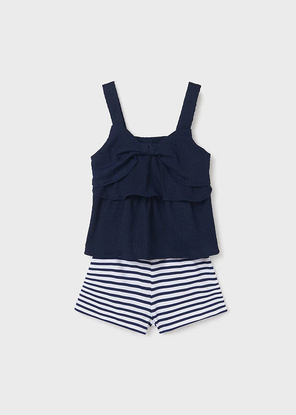 Mayoral Older Girls Shorts Set Navy - 6228 - Ink - Summer