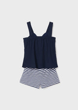 Mayoral Older Girls Shorts Set Navy - 6228 - Ink - Summer