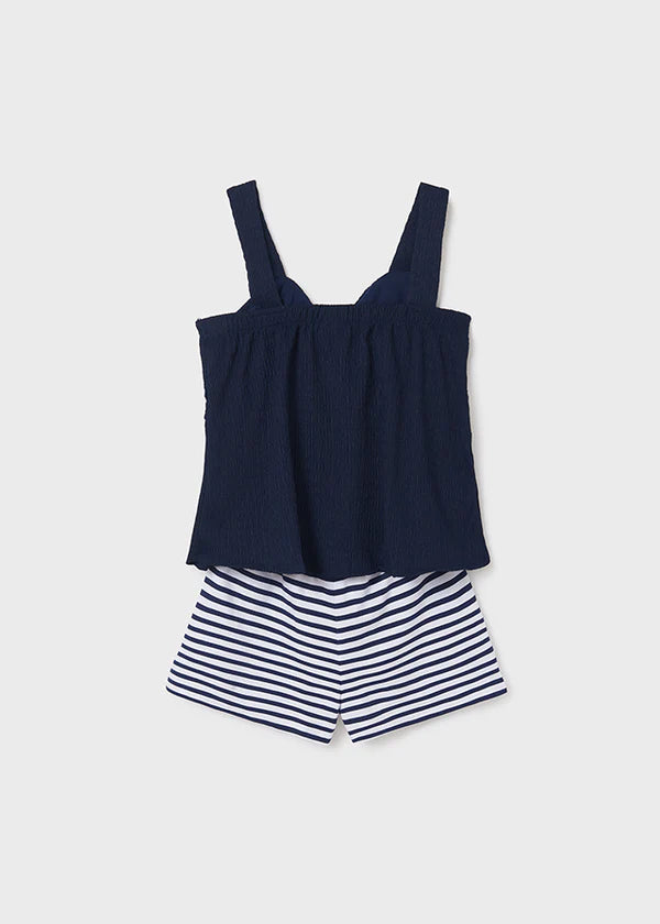 Mayoral Older Girls Shorts Set Navy - 6228 - Ink - Summer