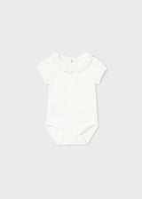Mayoral Sustainable cotton bodysuit newborn 1733 White